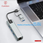 Usb Hub23 5ne1 USB & USB- C TO RJ45 LAN HUB