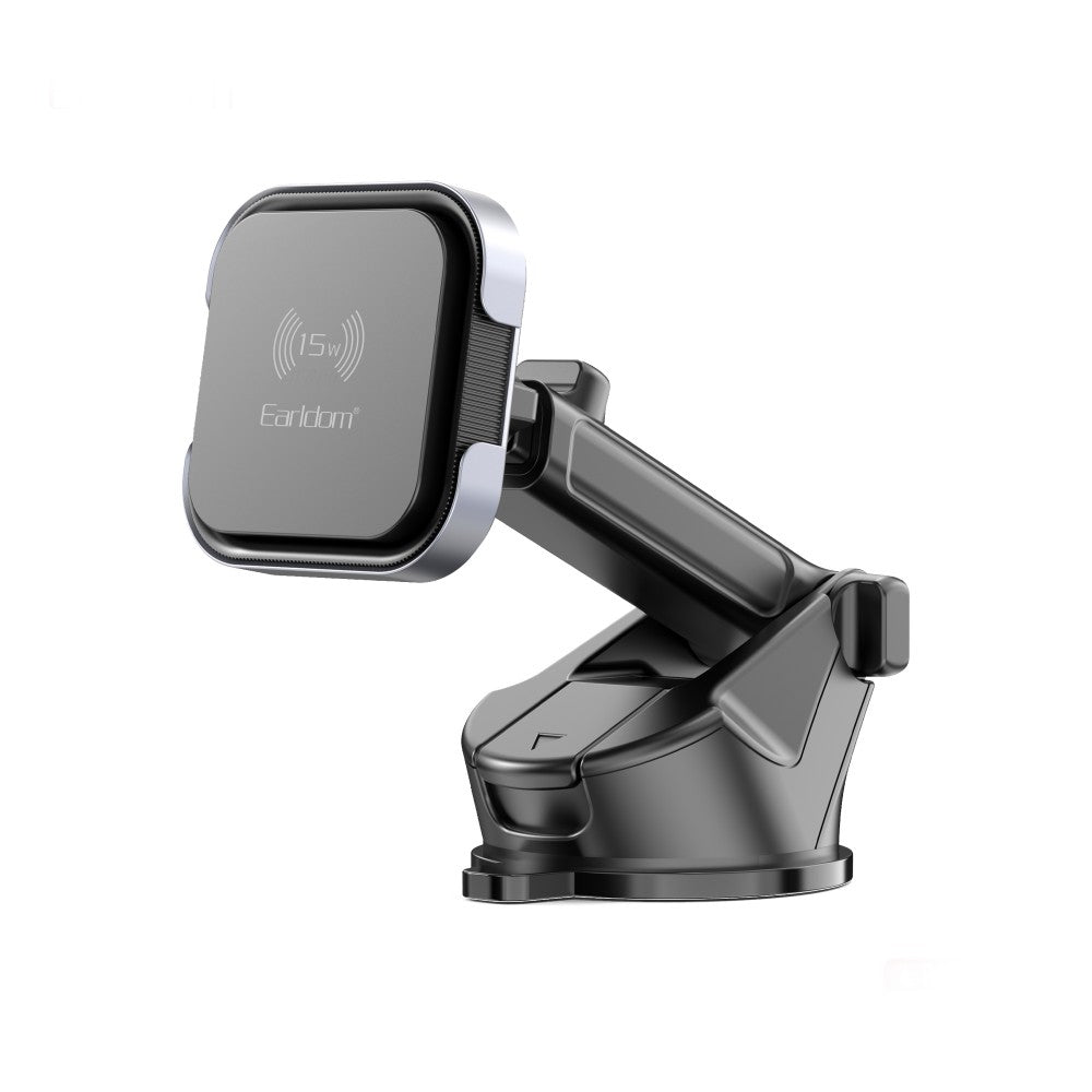 Mbajtës celulari dhe karikues wireless magnetik 15W, Earldom WC63