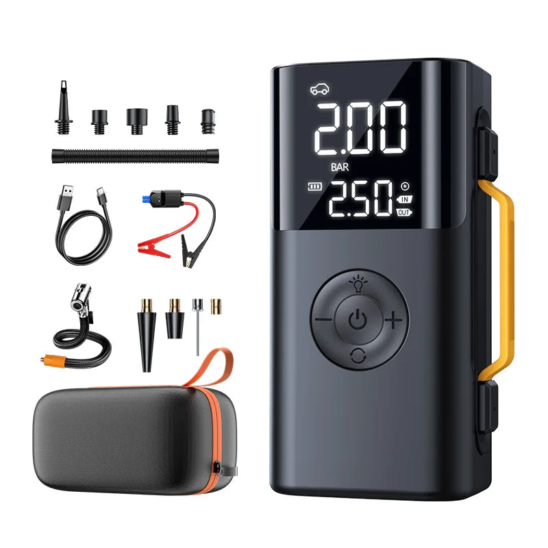 Kompresor portativ me starter RideWise QS213, 10000mAh, 150PSI, power bank