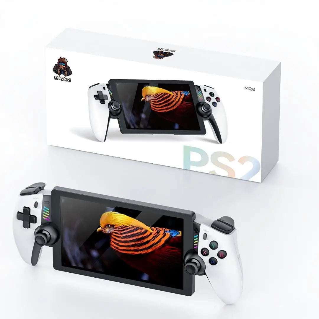 Konzolë portative M28 me emulator PS2, ekran 7″, 64GB, 20.000 lojëra