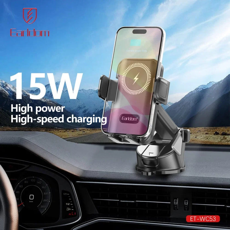 Mbajtës dhe karikues wireless 15W Earldom WC53