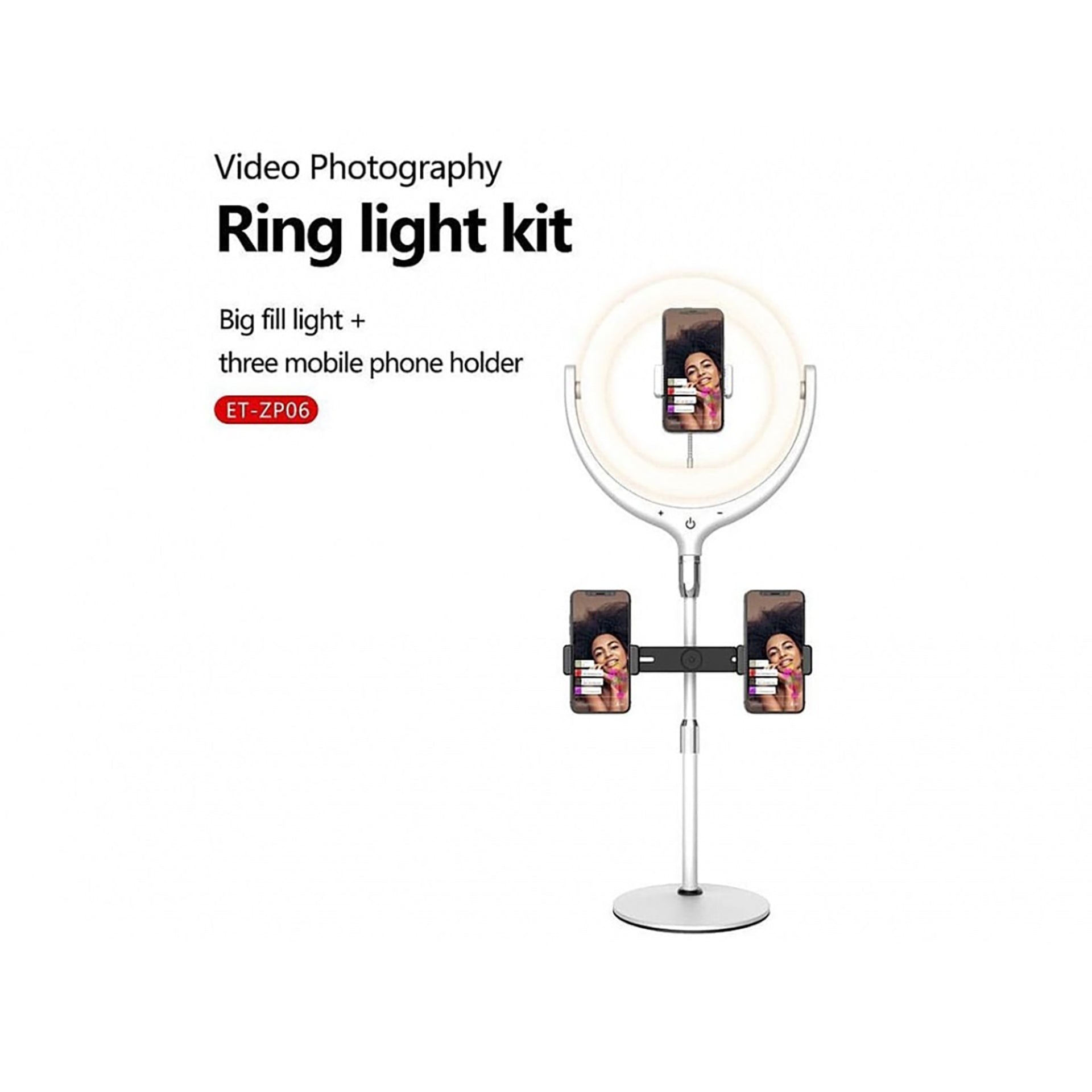 Dritë Ring Light Earldom ZP06, 25W, 10", 70cm, 3200K-6500K, LED