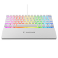 Tastierë Mekanike  Rampage Plower K60 –Gaming, US Layout, Blue Switch, me Mbështetje për Duar, E Bardhë