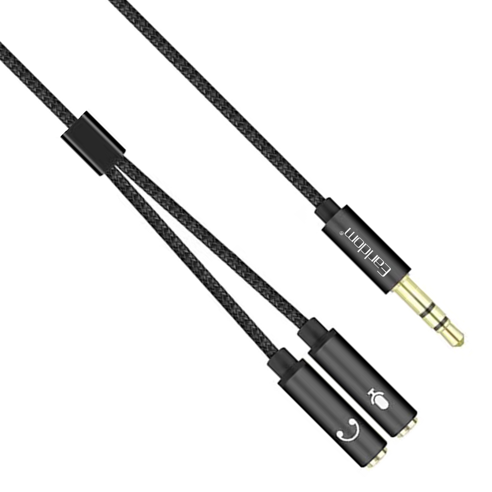 Kabllo Splitter+3. 5 mm Mikrofon Earldom AUX202