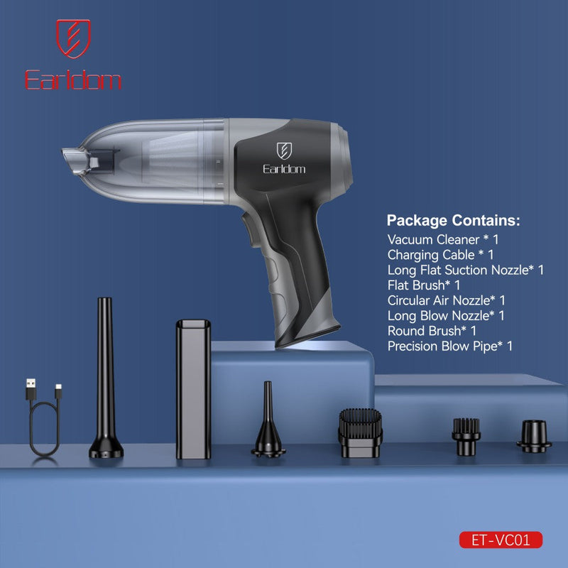 Fshesë portative për veturë Earldom VC01, 6000Pa, 3600mAh, type-C