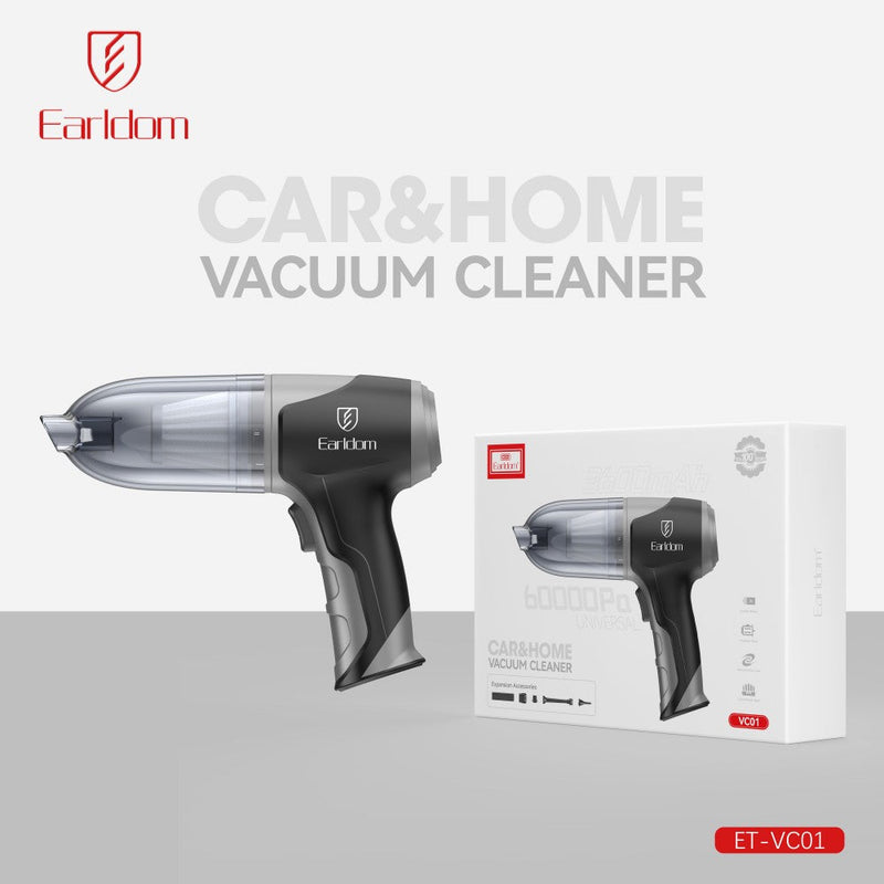 Fshesë portative për veturë Earldom VC01, 6000Pa, 3600mAh, type-C