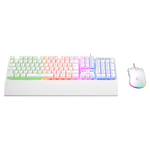 Kombo Gaming Rampage Fortuna V2, Tastierë dhe Maus, USB, RGB, E Bardhë