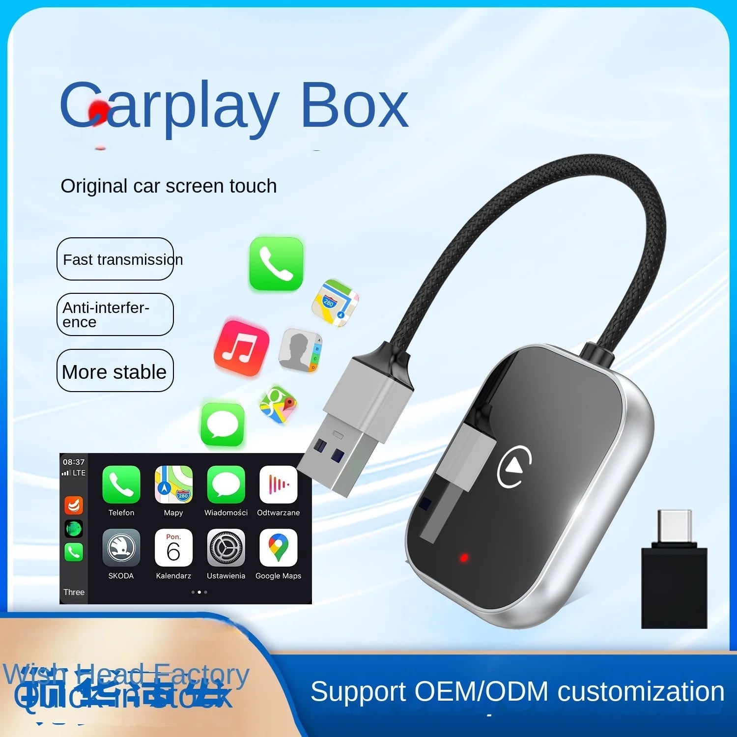 Wireless CarPlay & Android Auto Adapter Earldom CP04