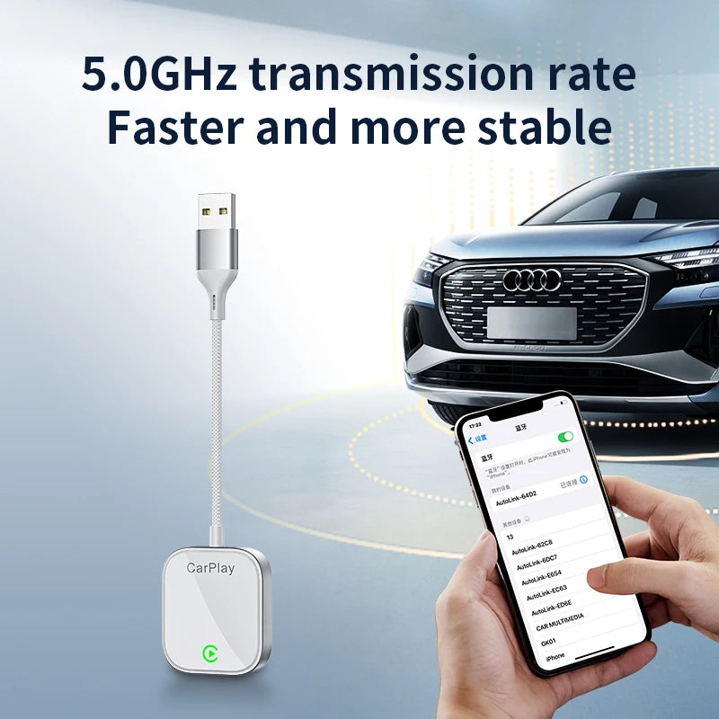 Adapter wireless CarPlay dhe AndroidAuto, Earldom CP03