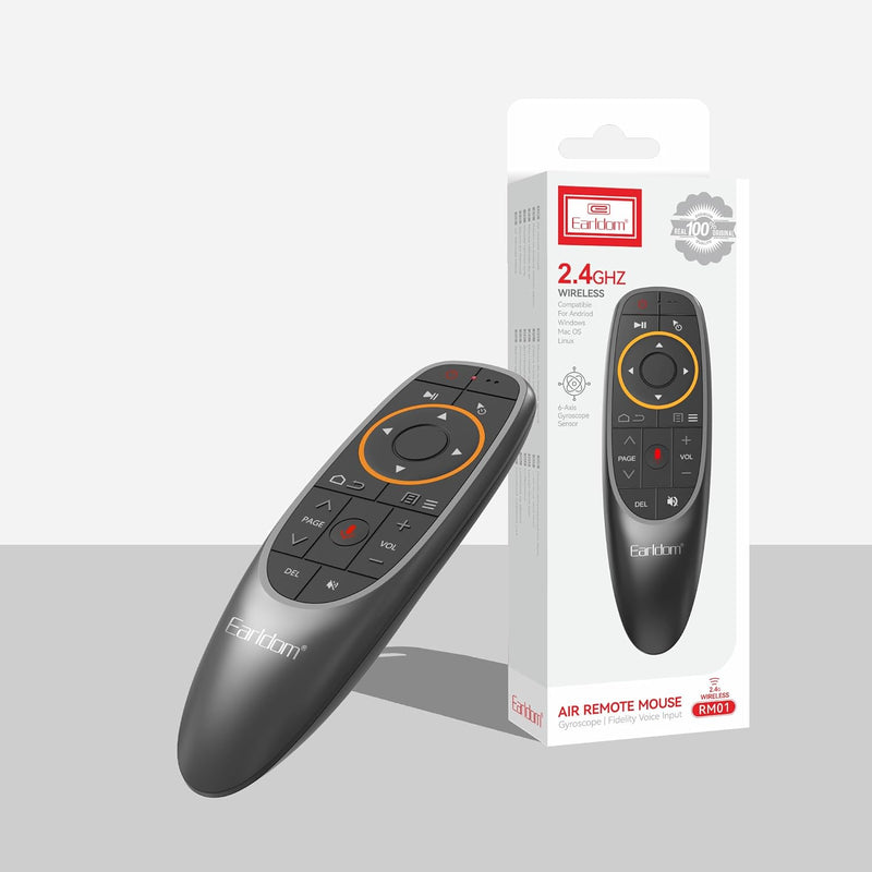 Telekomandë Earldom RM01, 2.4GHz, Air Mouse, me gyroscope dhe voice control