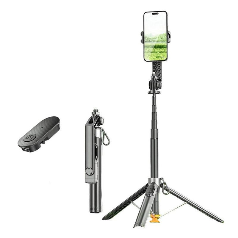 Tripod P61 me hapje automatike, 2m, 360°, me telekomandë Bluetooth