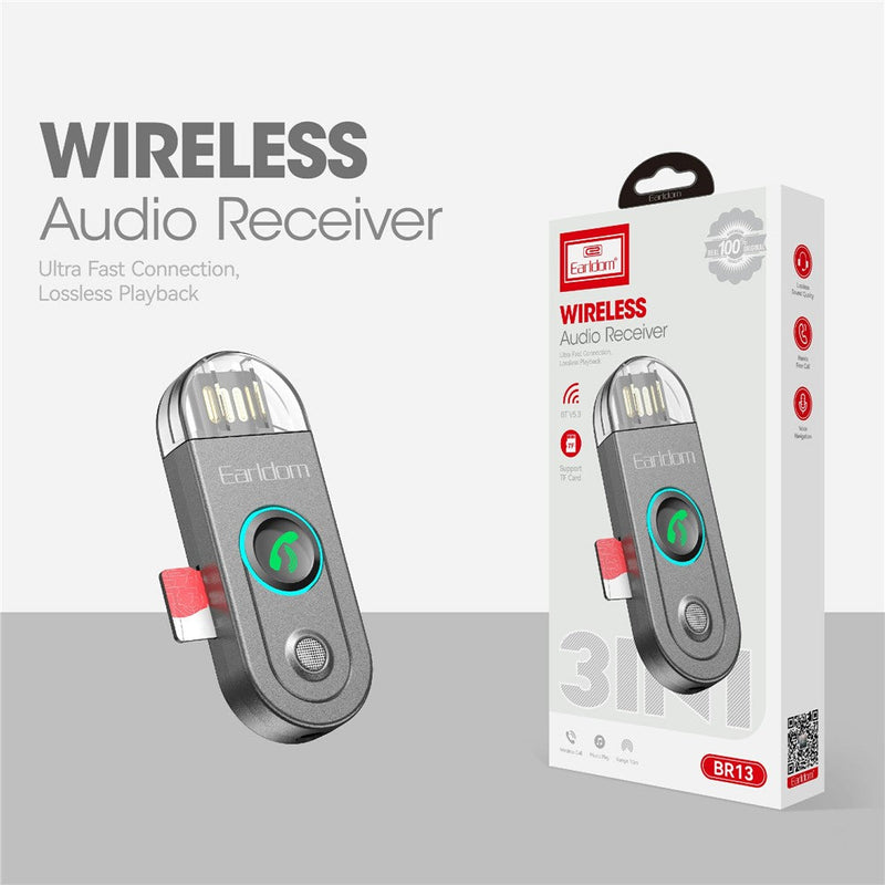 Transmetues / Marrës Audio Bluetooth Earldom BR13 – 2-në-1, USB + AUX, Bluetooth 5.3