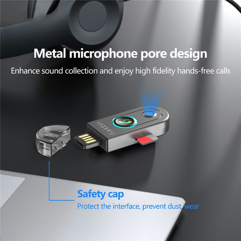 Transmetues / Marrës Audio Bluetooth Earldom BR13 – 2-në-1, USB + AUX, Bluetooth 5.3