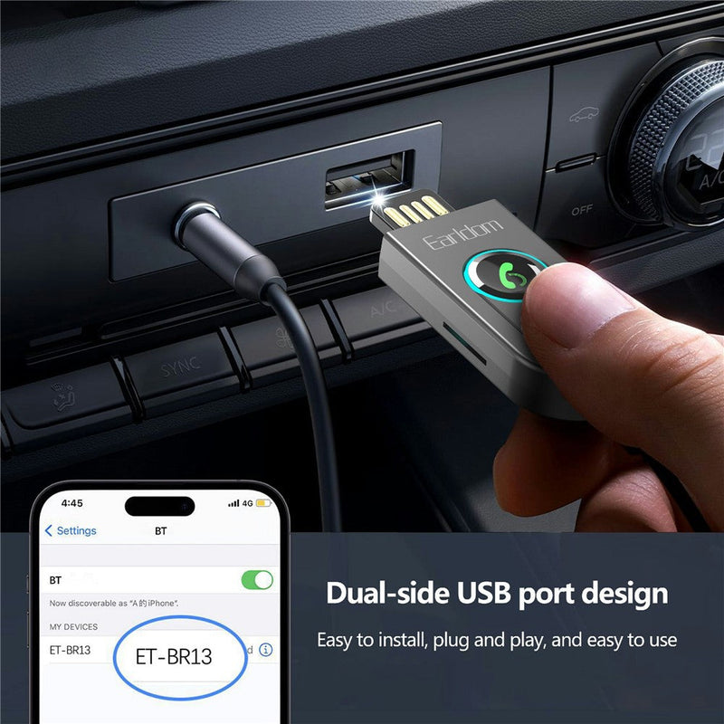 Transmetues / Marrës Audio Bluetooth Earldom BR13 – 2-në-1, USB + AUX, Bluetooth 5.3
