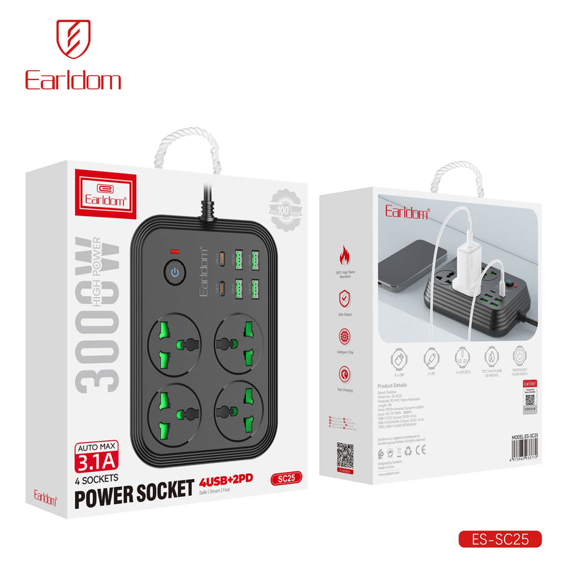 Kabllo vazhduese Earldom SC30, 3000W, 2m