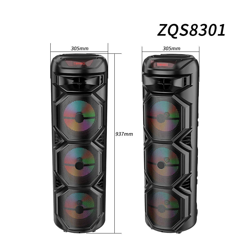 Altoparlant Sing-E ZQS8301, 3×8″, 60W, 4500mAh, Bluetooth, karaoke, 94cm