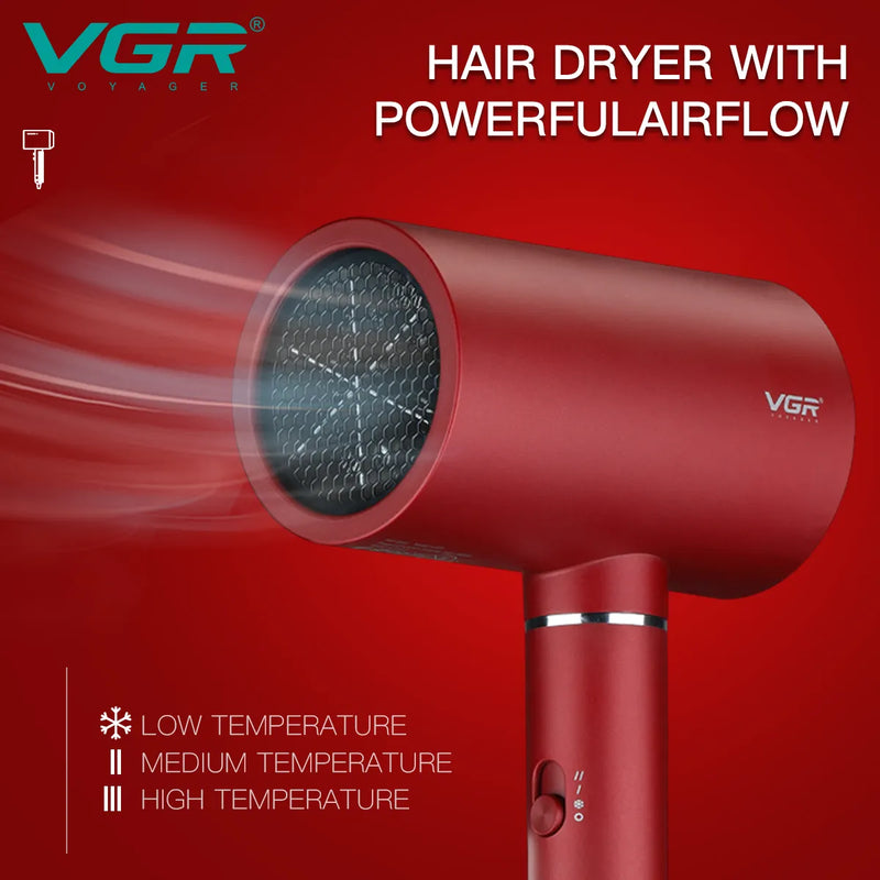 Tharëse flokësh profesionale VGR V-431 1600-1800W , 1.8M kabllo , e kuqe