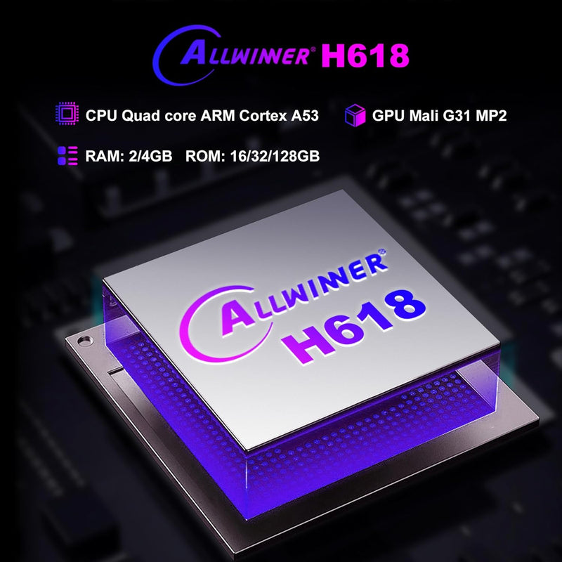Androix Box H96Max 8K Ultra, 4/32GB, H618+ Quad-Core, Wifi 6, Android 14.0