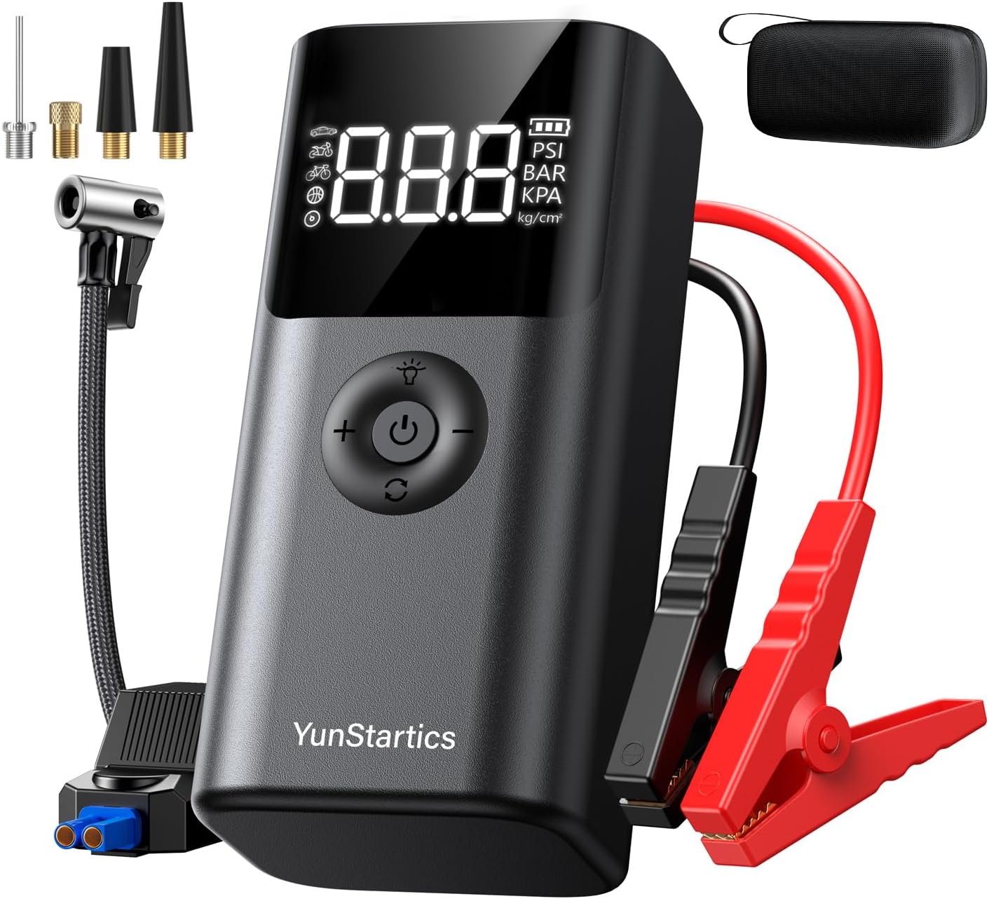 Kompresor portativ me starter RideWise QS213, 10000mAh, 150PSI, power bank