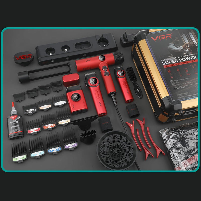 VGR Voyager Professional Barber Combo 4ne1