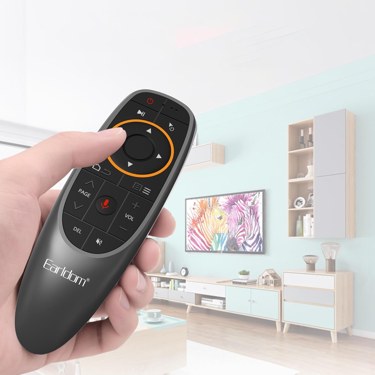 Telekomandë Earldom RM01, 2.4GHz, Air Mouse, me gyroscope dhe voice control