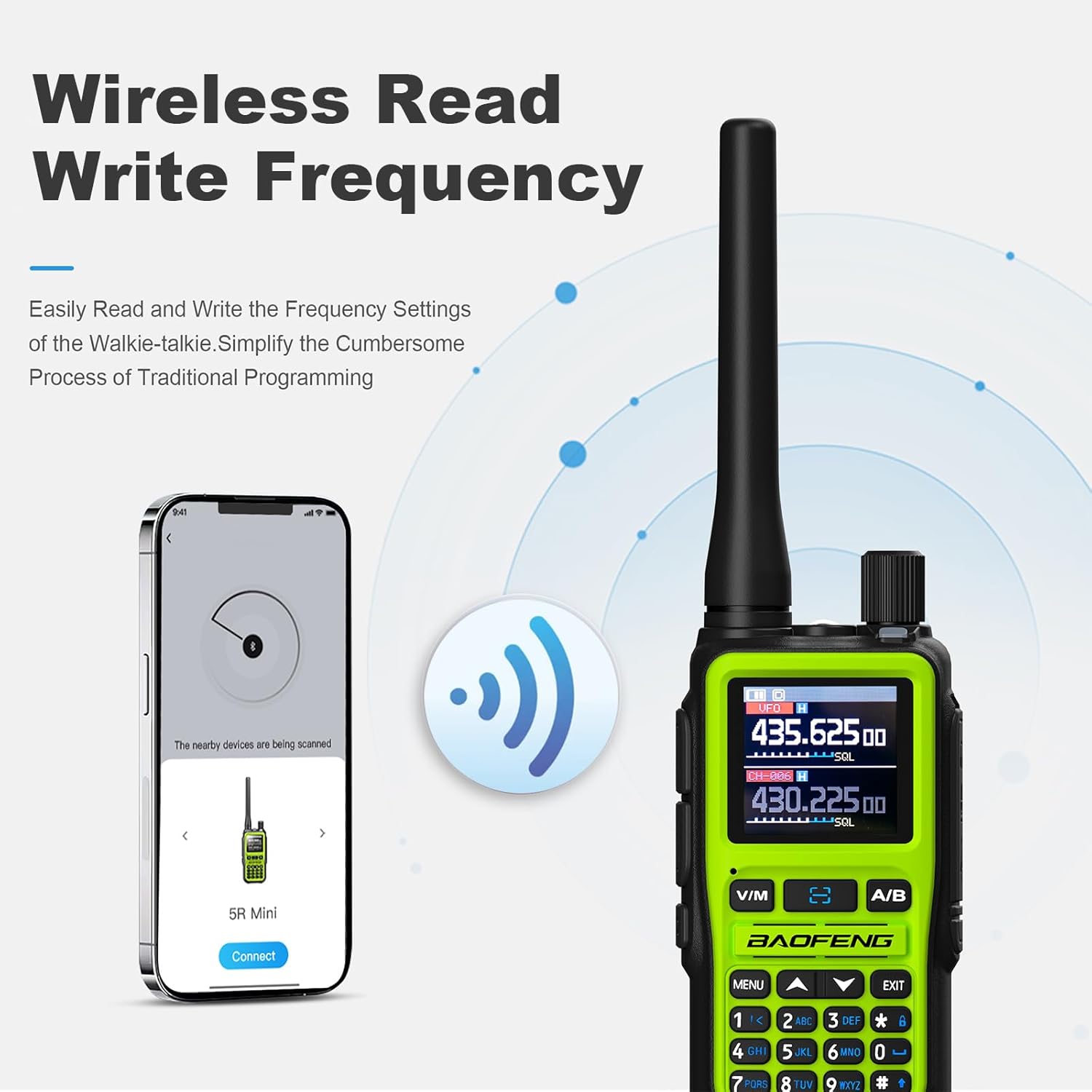Radiolidhje Baofeng UV-5R Mini, set 2 copë, të gjelbërta