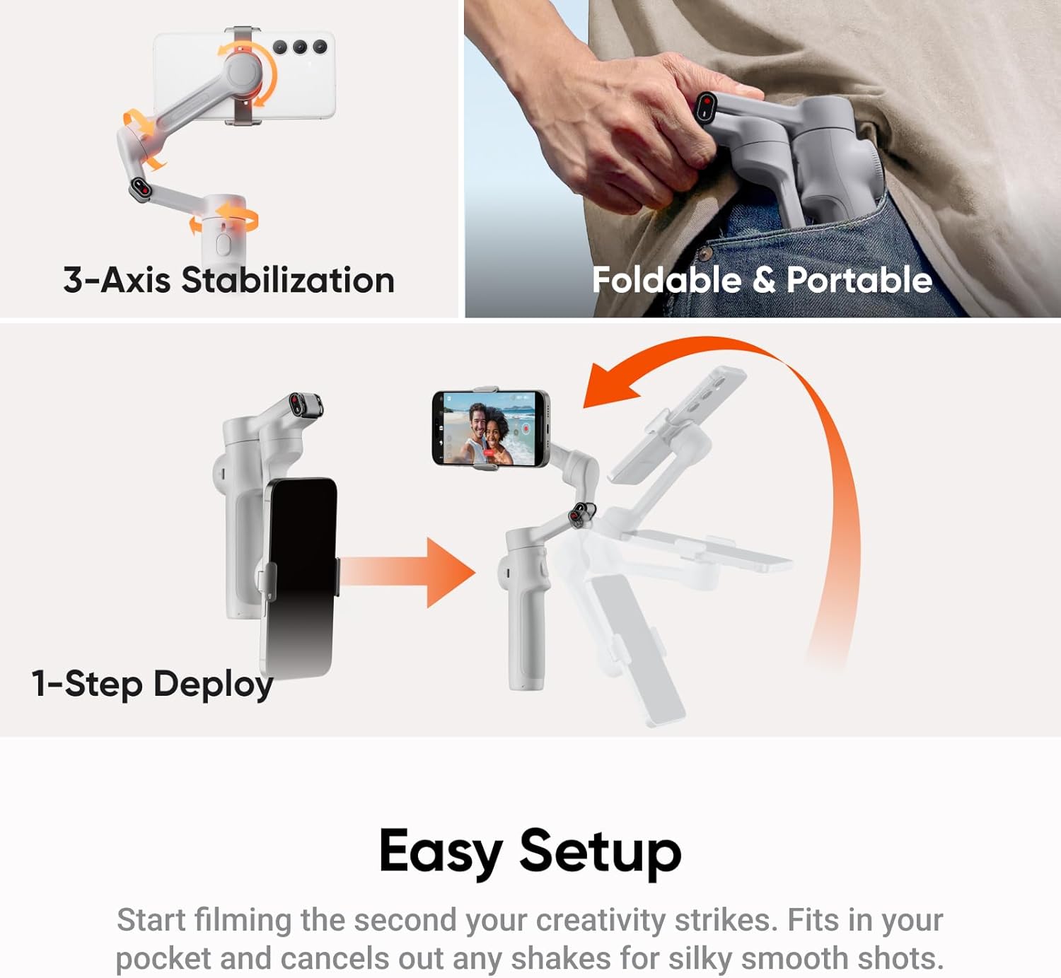 Insta360 Flow 2 Standard Bundle Stone Gray
