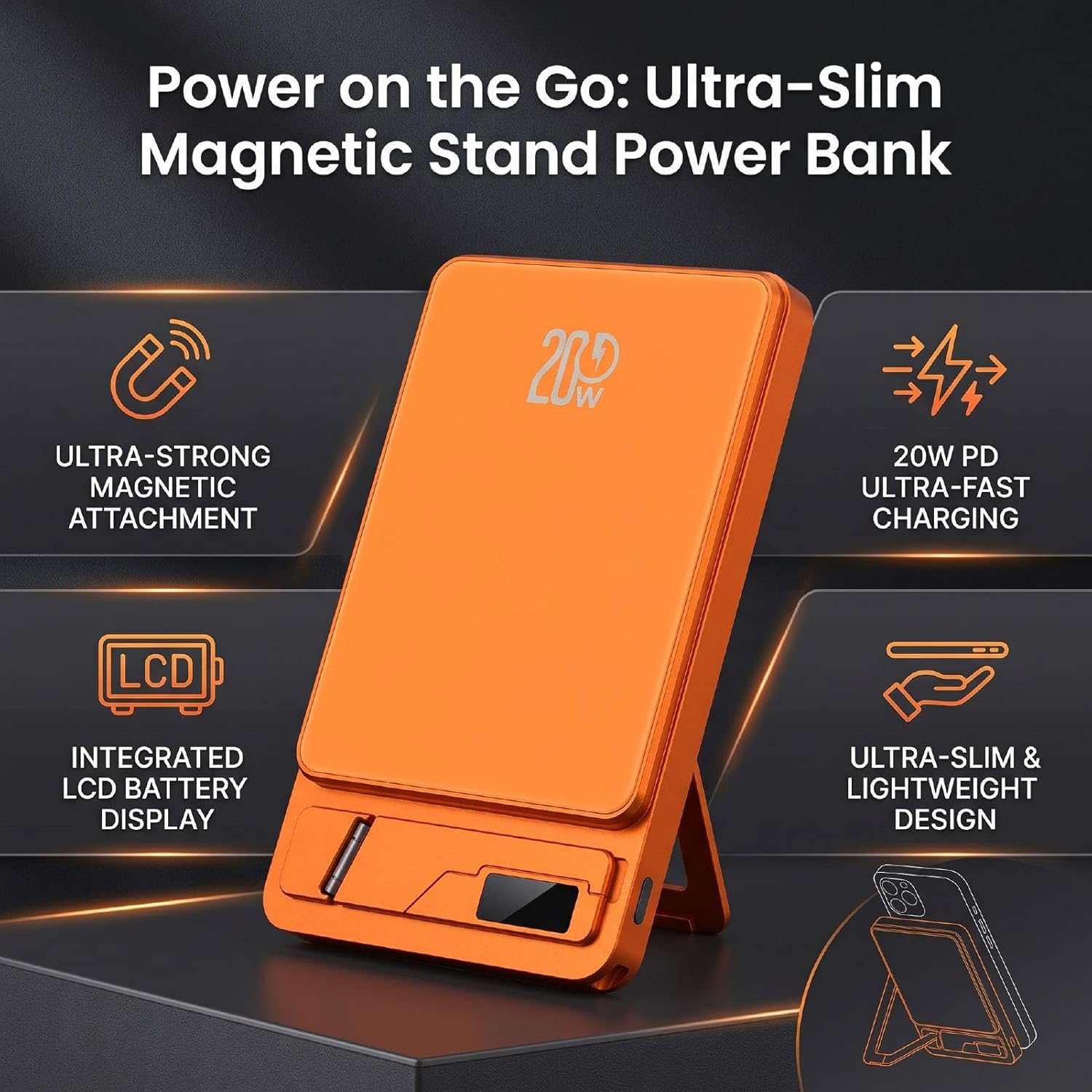 PowerBank Wireless Magnetico 3ne1 10000 mAh