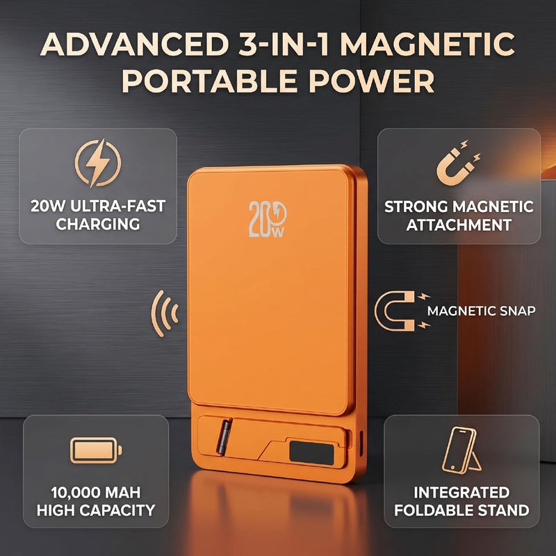 PowerBank Wireless Magnetico 3ne1 10000 mAh