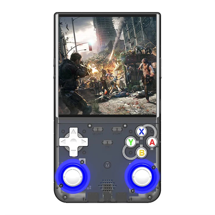 Konzolë portative R36 Ultra, 4″, 64GB, me 26,000 lojëra, e zezë