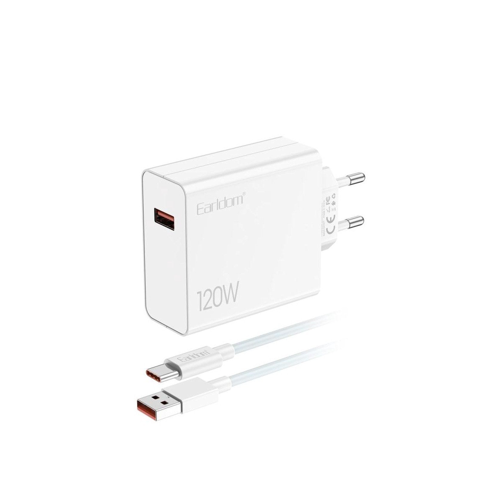 Adapter muri + kabllo Type-C Earldom EU48, 120W