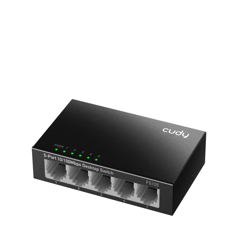 Cudy FS105 3.0, 5 Porta 10/100 Mbps, Desktop Dhe Montim Ne Mur