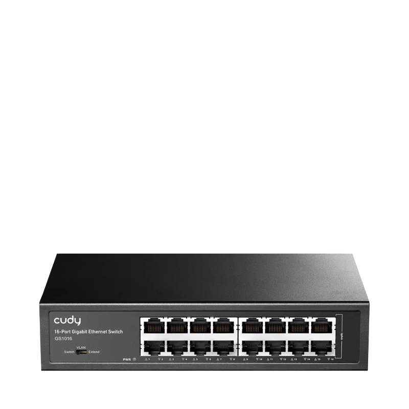 Gigabit Ethernet Switch Cudy GS1016 2.0 – 16-Port , Unmanaged, Metal, Rack/Desktop