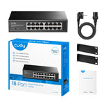 Gigabit Ethernet Switch Cudy GS1016 2.0 – 16-Port , Unmanaged, Metal, Rack/Desktop