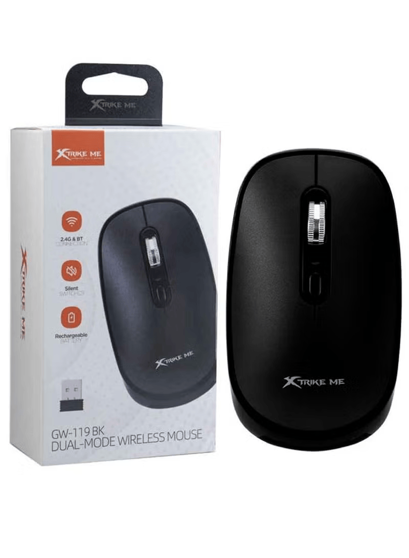 XTRIKE ME GW- 119 BK Office BT Wireless Mouse Black