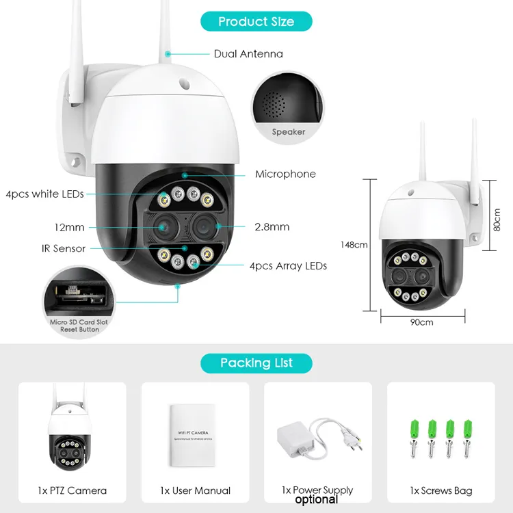 Kamere Wifi Dy Kamera (Lense) 8. 0MP ICSEE P3