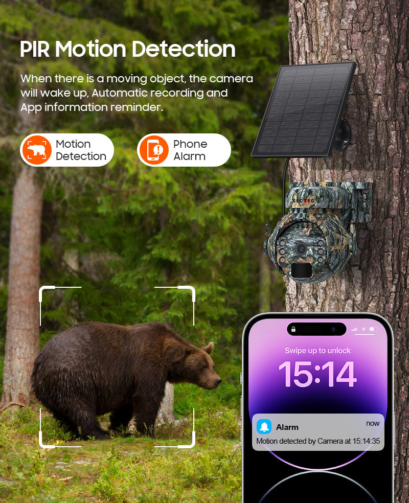 Kamere Solare Gjuetie 4G 6. 0MP Zoom Optical 12X
