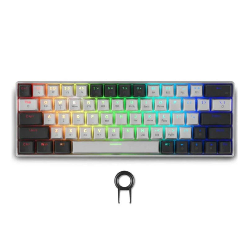 Tastierë Gaming Mekanike Spartan Gear Pegasus 2 RGB Wireless – e bardhë/gri