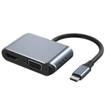 Përshtatës 4n1 Type-C / HUB PD,HDMI,VGA,USB 4K UHD