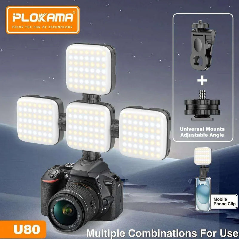 Dritë e vogel për celular Plokama U80 LED, Tricolor, 4.5W