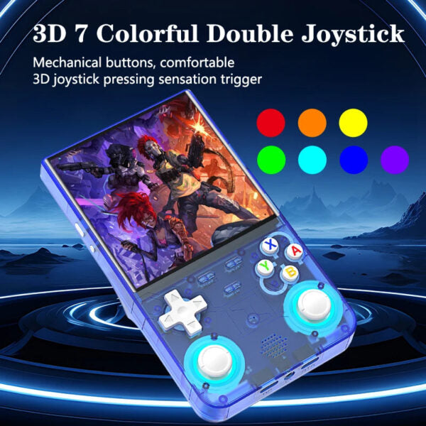 Konzolë portative R36 Ultra, 4″, 64GB, me 26,000 lojëra, e zezë