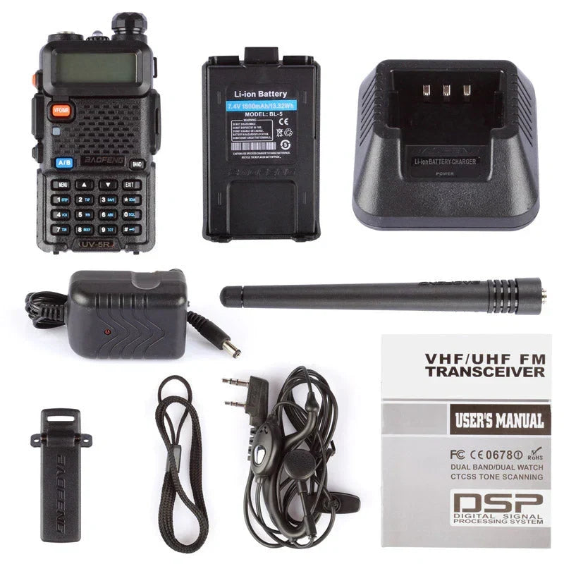 Radiolidhje Baofeng UV-5R, set 2 copë