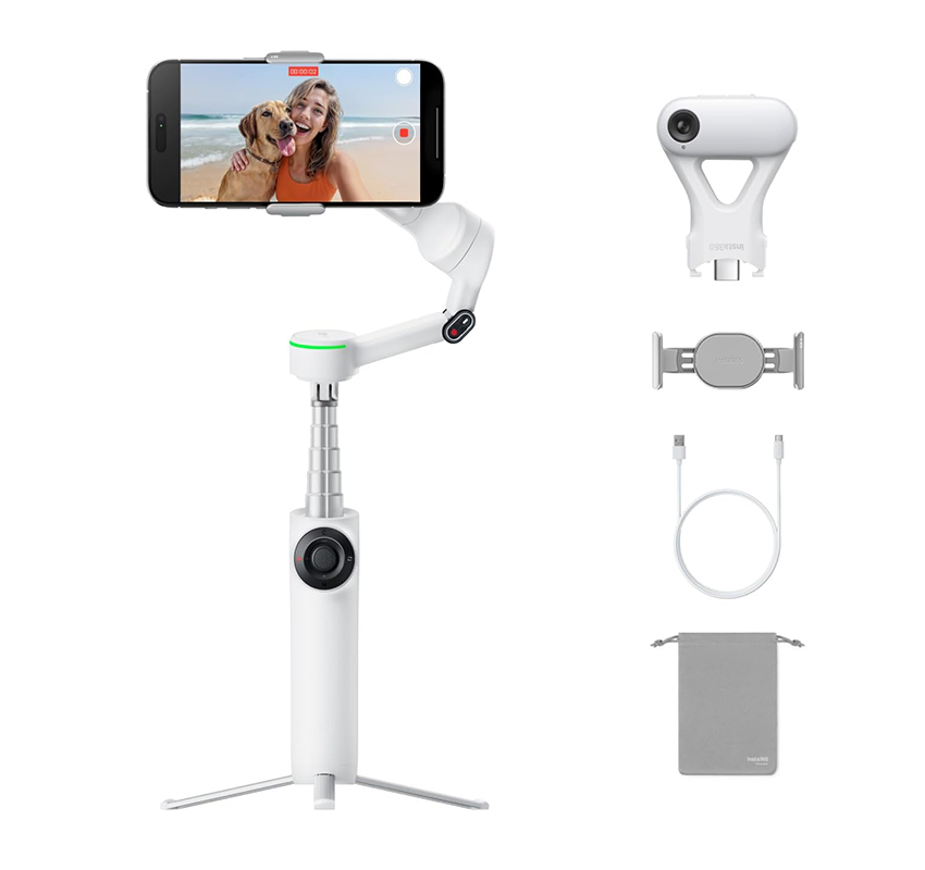 Insta360 Flow 2 Pro AI Tracker Bundle Summit White