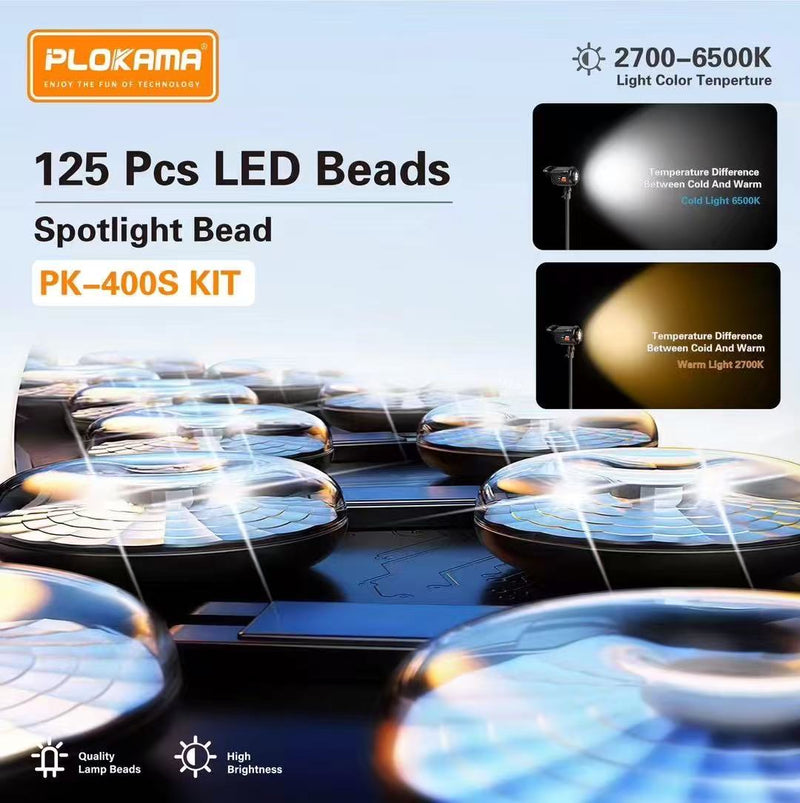 Dritë profesionale LED Plokama PK-400S, 100W, 2700K-6500K