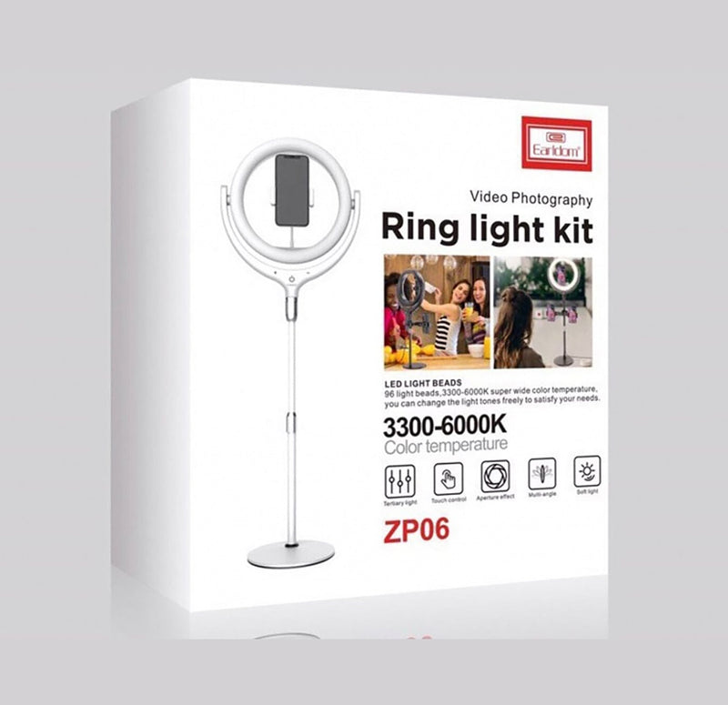 Dritë Ring Light Earldom ZP06, 25W, 10", 70cm, 3200K-6500K, LED