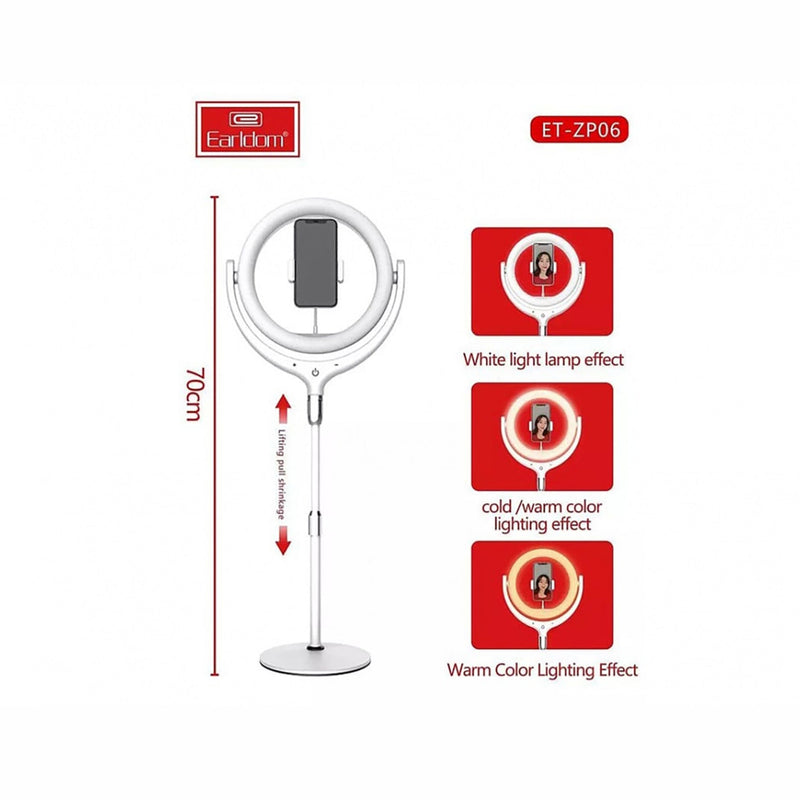 Dritë Ring Light Earldom ZP06, 25W, 10", 70cm, 3200K-6500K, LED