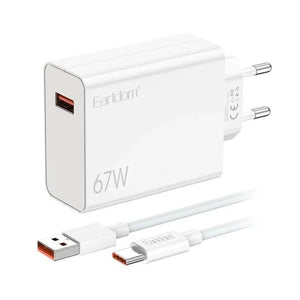 Adapter + kabllo Type-C Earldom EU47, 67W