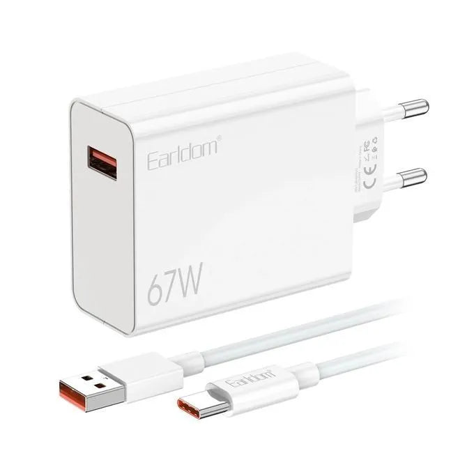 Adapter + kabllo Type-C Earldom EU47, 67W