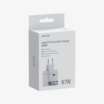 Adapter Hiksemi HS-HUB-GaN67, 67 W GaN Karikues Me Dy Porta USB-C, EU Plug