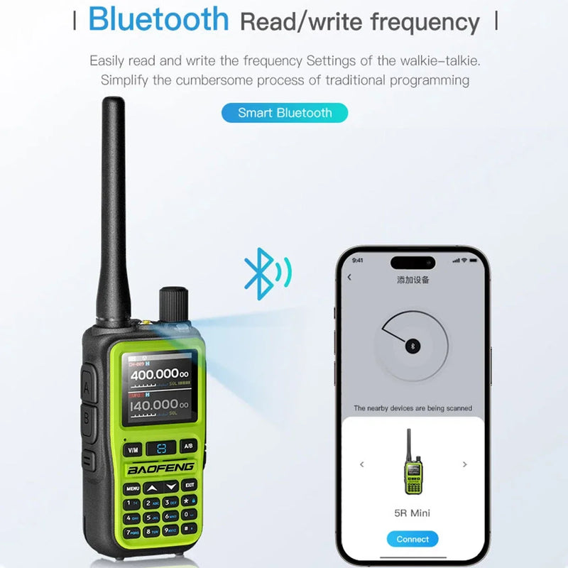 Radiolidhje Baofeng UV-5R Mini, set 2 copë, të gjelbërta